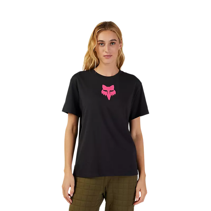 Fox Womens Fox Head Basic Tee - Black / Pink