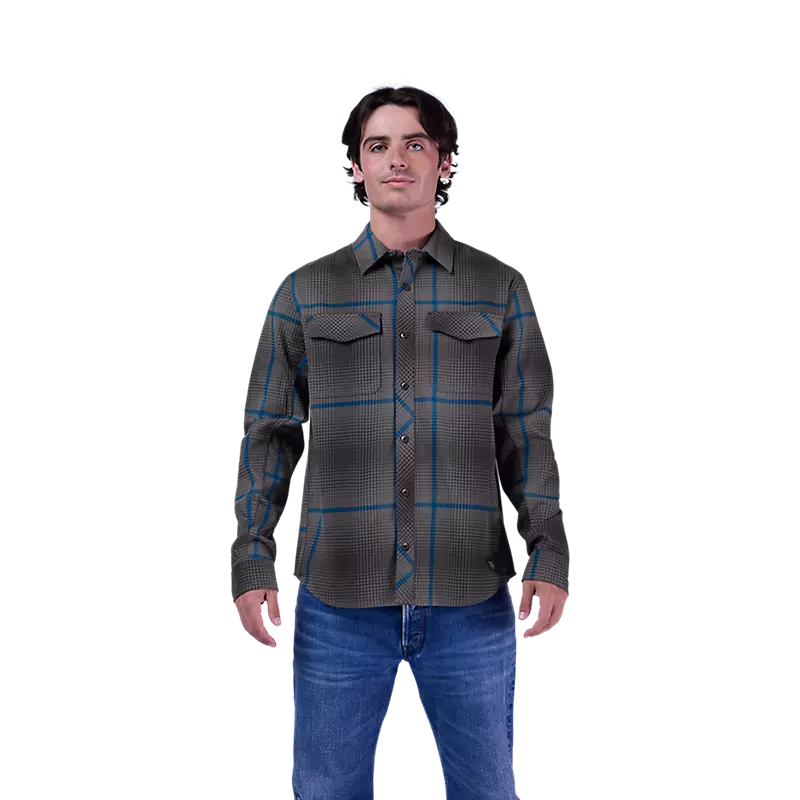 Fox Survivalist Fire Long Sleeve Flannel Shirt