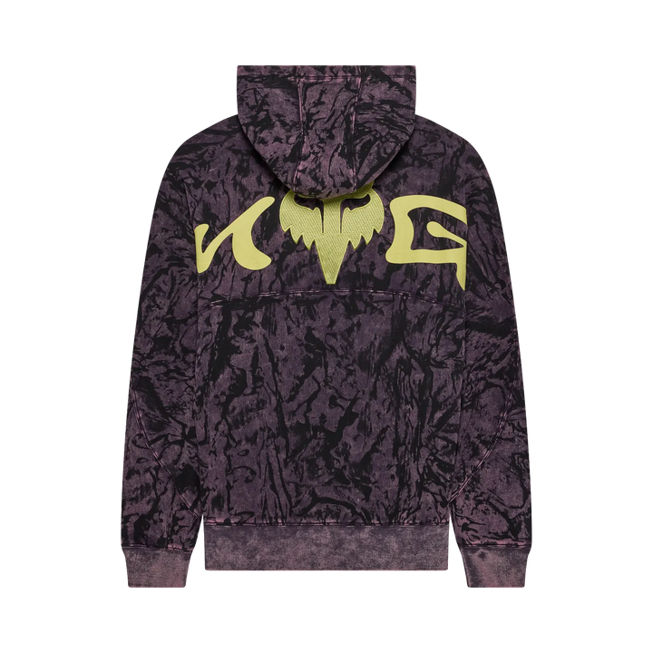 Fox Image Print Fleece Pullover