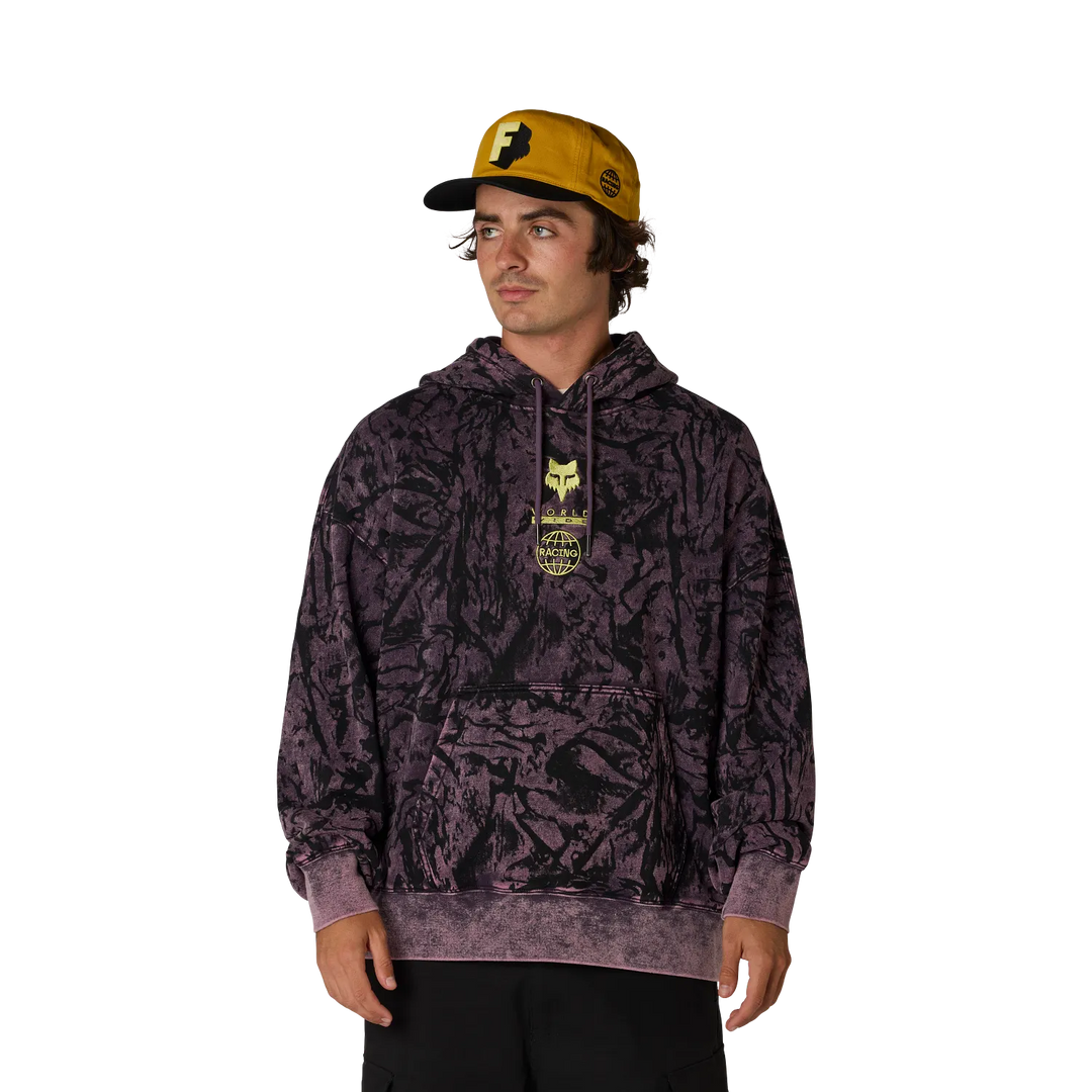 Fox Image Print Fleece Pullover