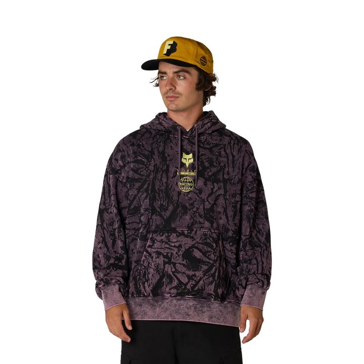 Fox Image Print Fleece Pullover