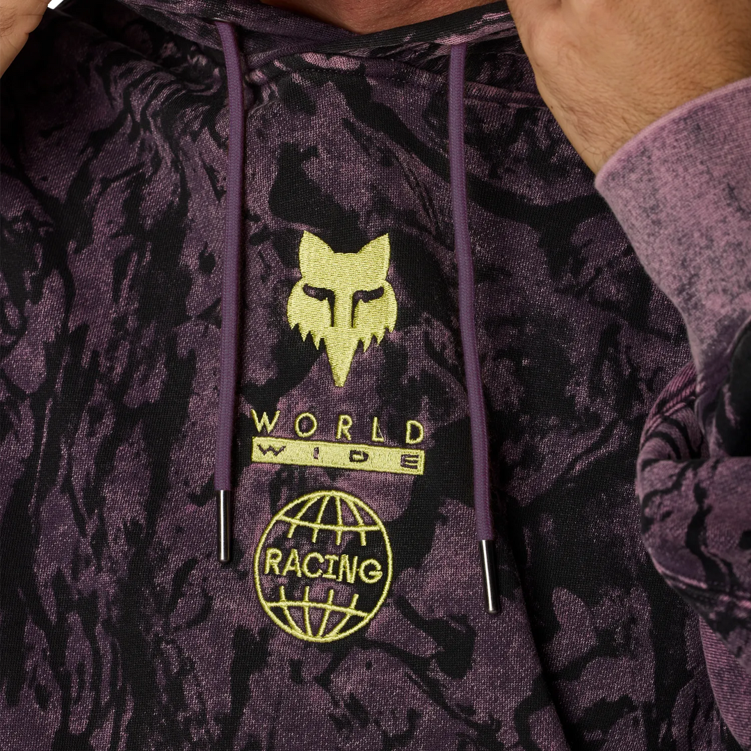 Fox Image Print Fleece Pullover