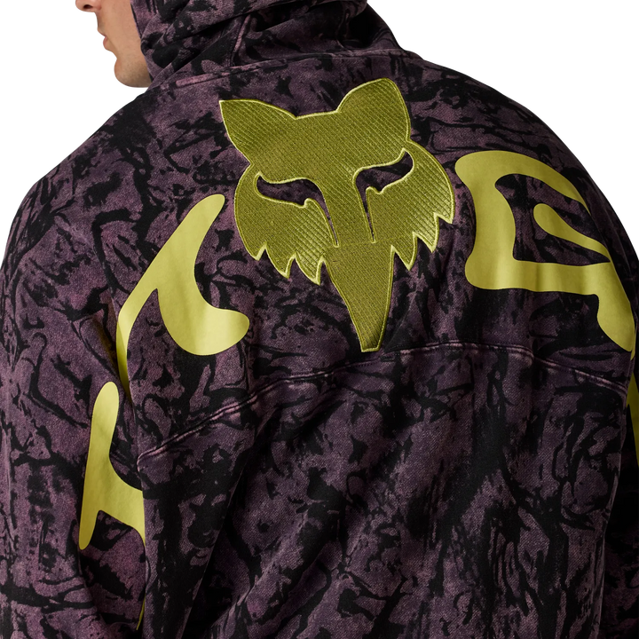 Fox Image Print Fleece Pullover