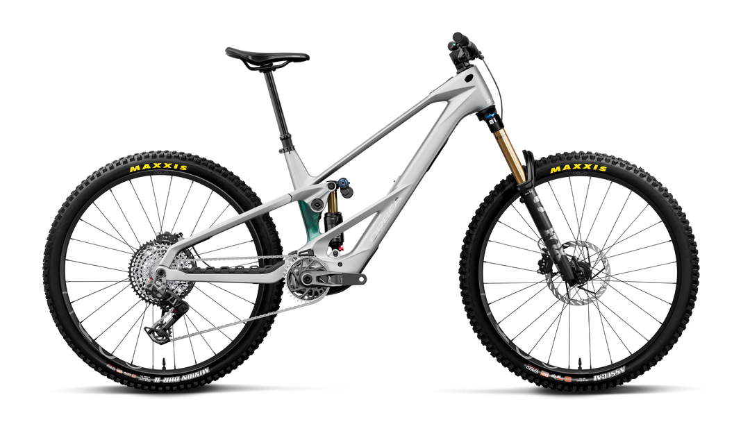 2027 Orbea Wild LT M-Team RS EMTB Smooth Silver (Matt) - Escape Green C. View (Gloss)