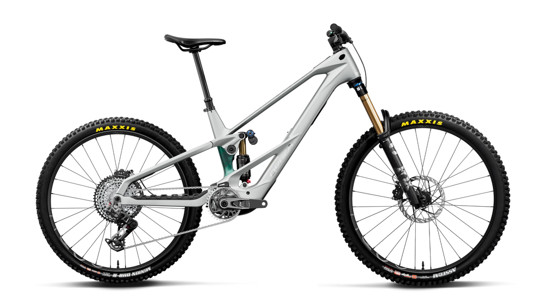 2027 Orbea Wild LT M-Team RS Mullet EMTB Smooth Silver (Matt) - Escape Green C. View (Gloss)