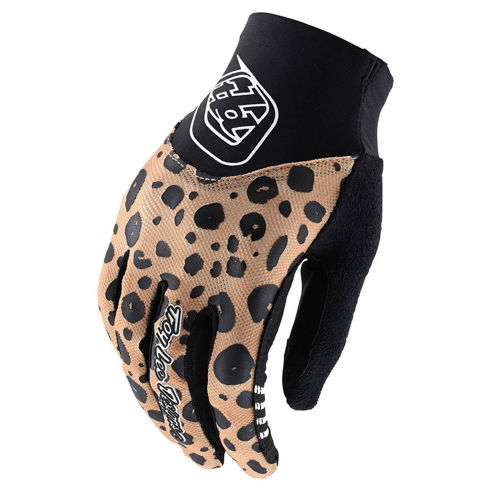 Troy Lee Ace Mono Acid Gloves - Small Size | Slip-On Bike Gloves For Trail & Mountain Riding